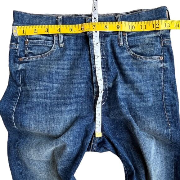 MOTHER Jeans The Stunner Ankle Fray Blue Whatcha Got Cooking Wash - Picture 11 of 13